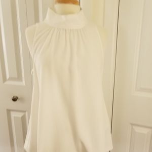 Free People sleeveless gathered neck top